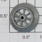 Lionel 250E-52 21/32" Spoked Front Truck Wheel - Unpainted Metal