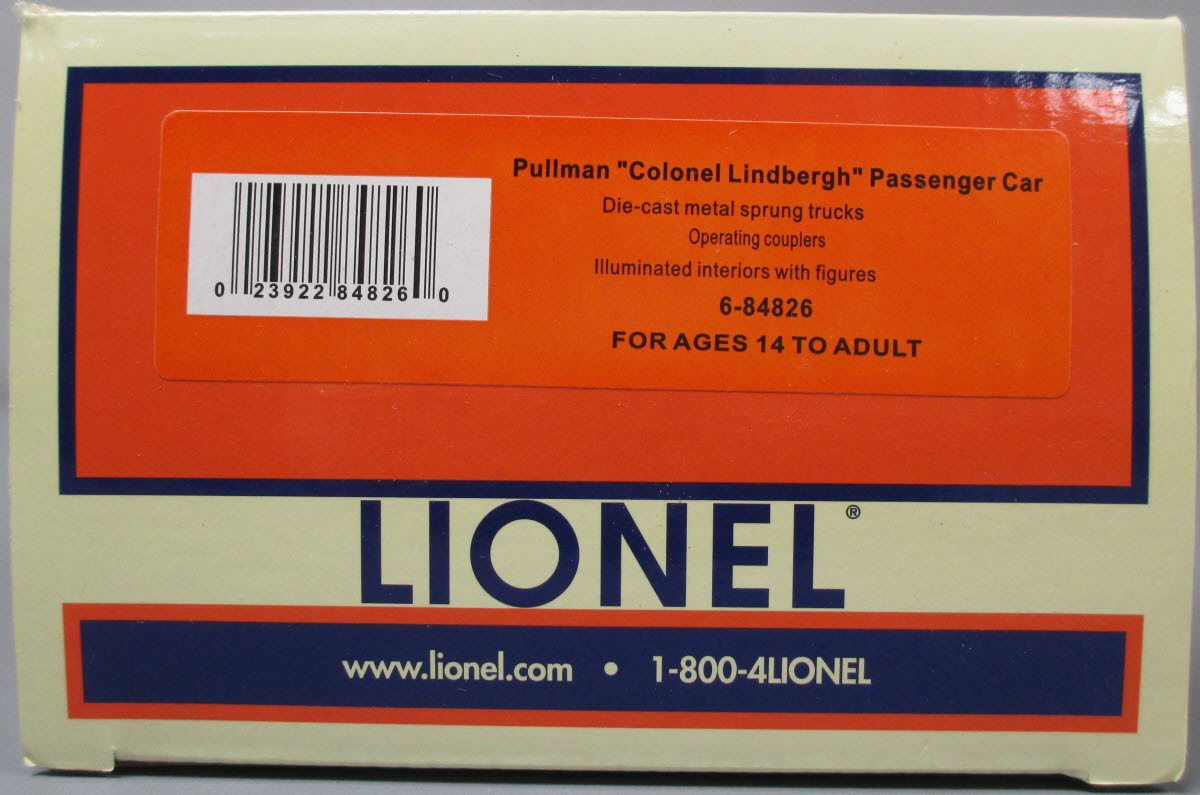 Lionel 6-84826 O Gauge Pullman Colonel Lindbergh 19" Heavyweight Observation Car