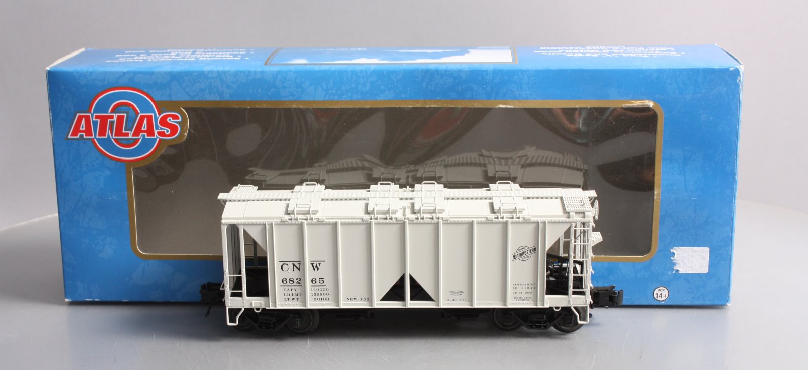 Atlas 8385-1 O Gauge Chicago & North Western Covered Hopper Car #68265 (3 Rail)