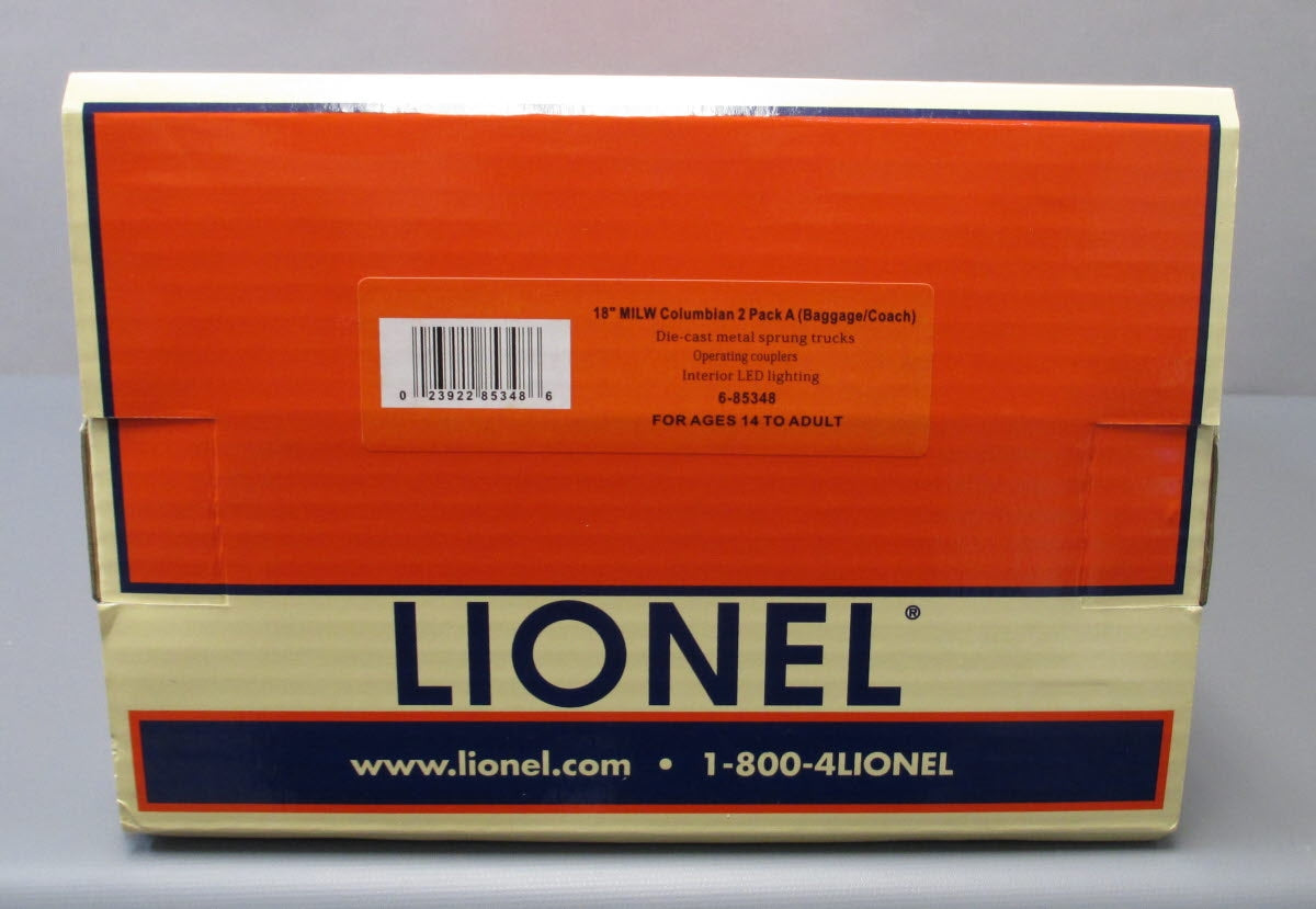 Lionel 6-85348 O Milwaukee Road 18'' Heavyweight Columbian Pack A (Pack of 2)