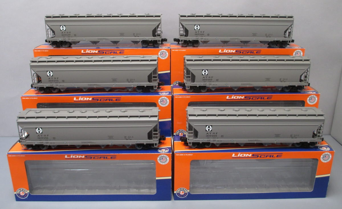 Lionel 3-17150 O Santa Fe 4 Bay Hopper Covered Hopper (Pack of 6)