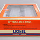 Lionel 6-83583 O Gauge Penn Central 40' Trailer Set