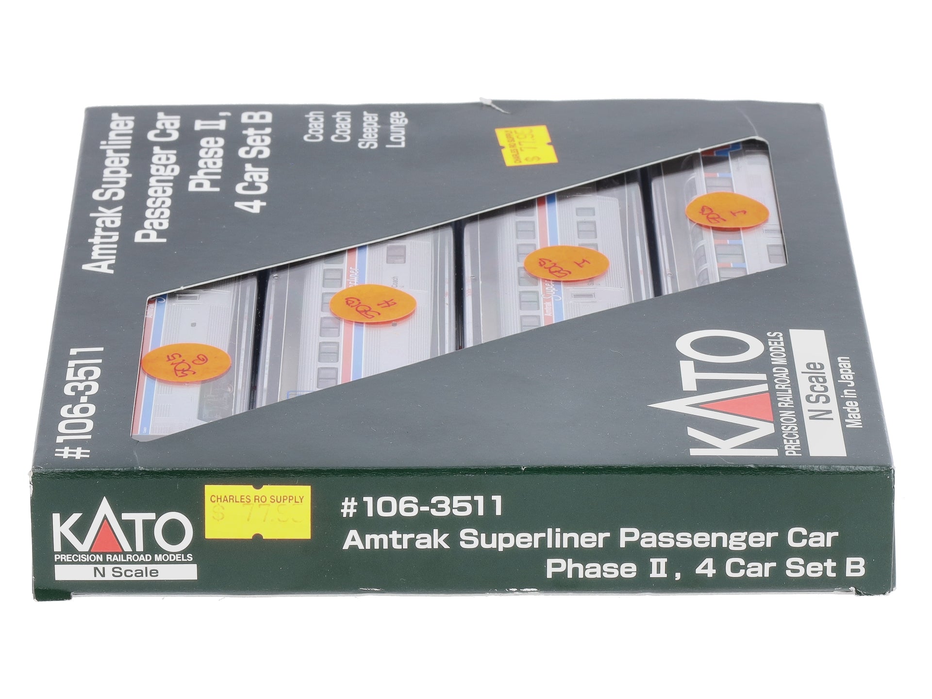 Kato 106-3511 N Scale Superliner 4-Car Passenger Set B