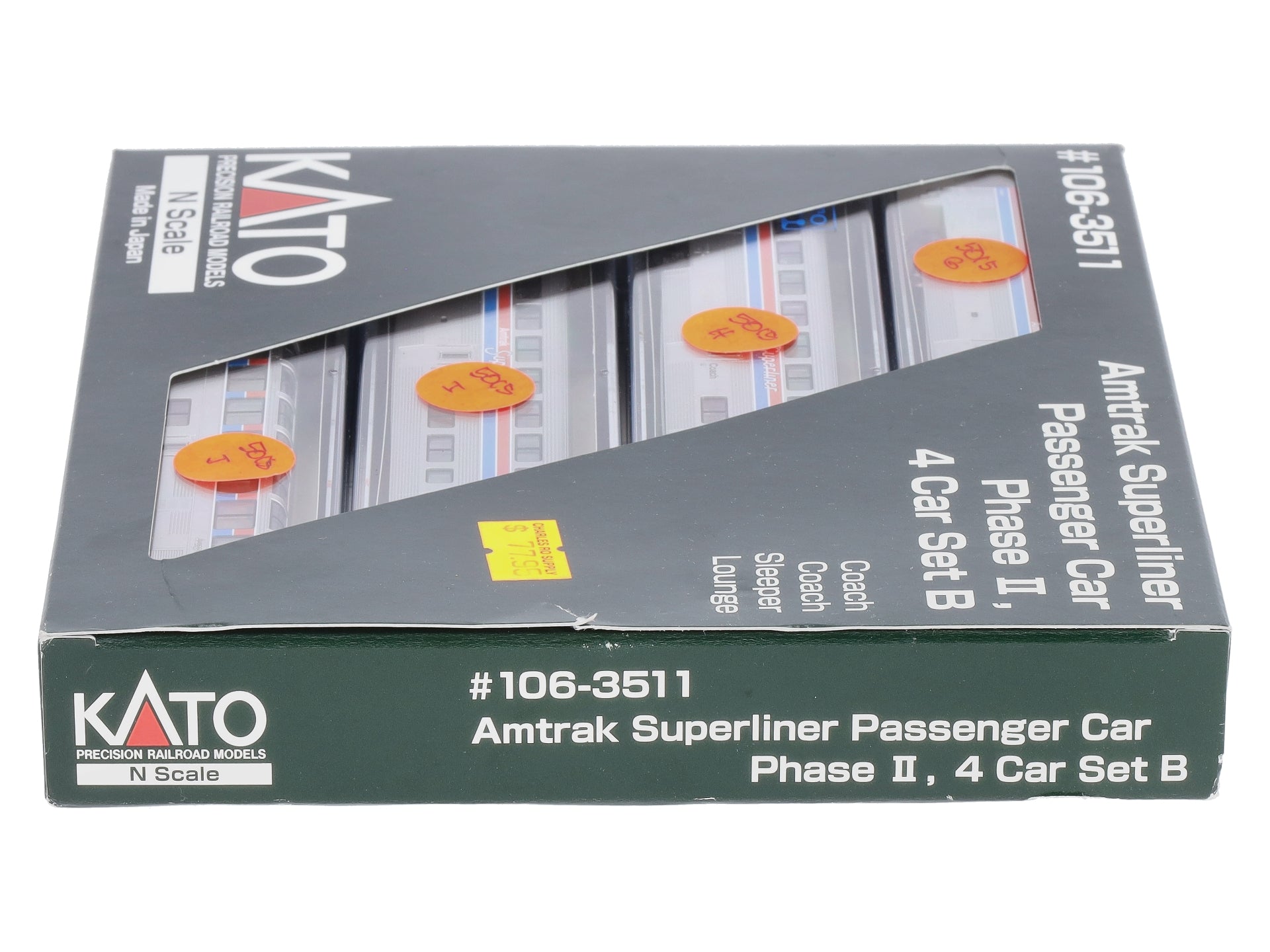 Kato 106-3511 N Scale Superliner 4-Car Passenger Set B