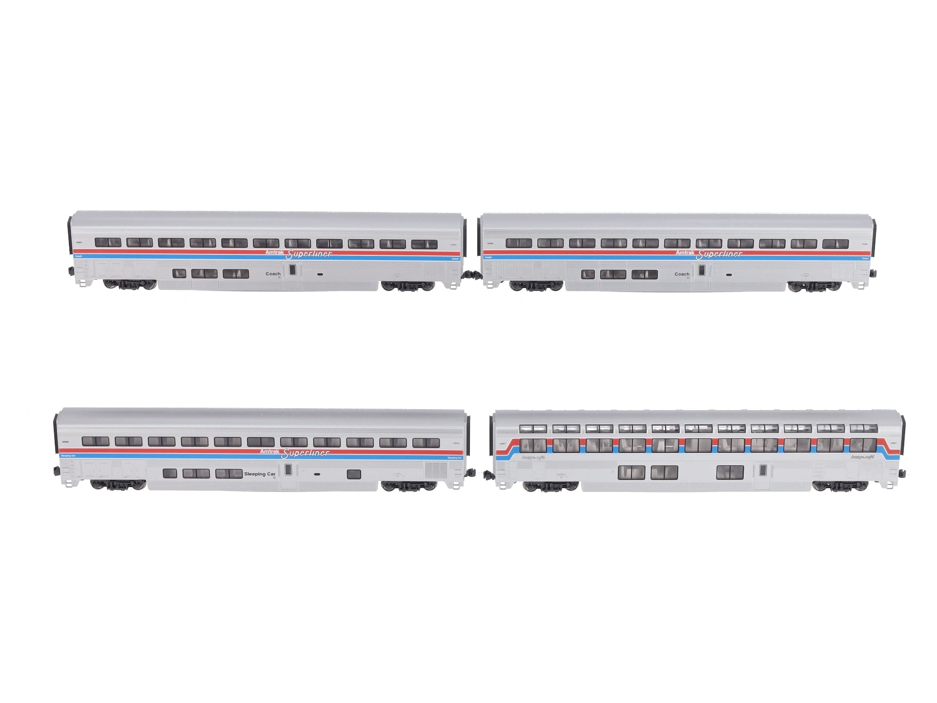 Kato 106-3511 N Scale Superliner 4-Car Passenger Set B – Trainz