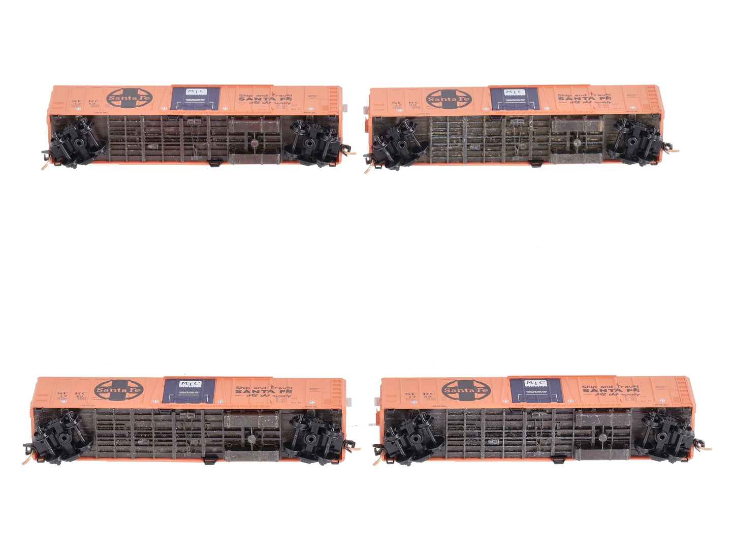 Micro-Trains 99300076 N ATSF 51' Mechanical Reefer Runner Pack (Set of 4)