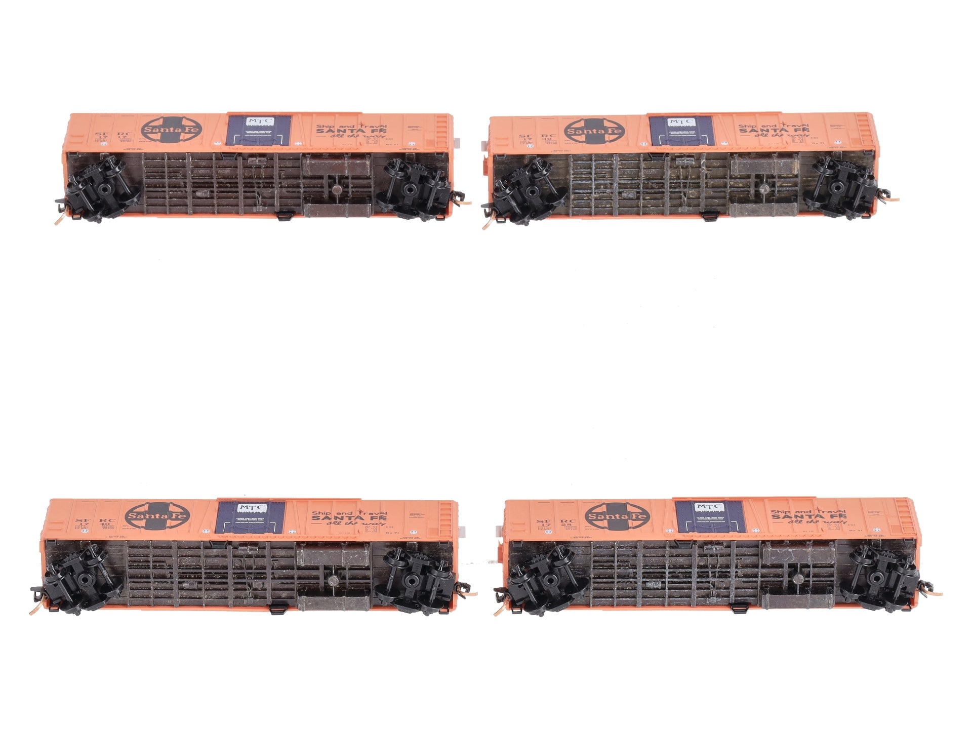 Micro-Trains 99300076 N ATSF 51' Mechanical Reefer Runner Pack (Set of 4)