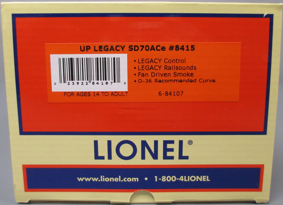 Lionel 6-84107 O Union Pacific Legacy SD70ACe Diesel Locomotive #8415