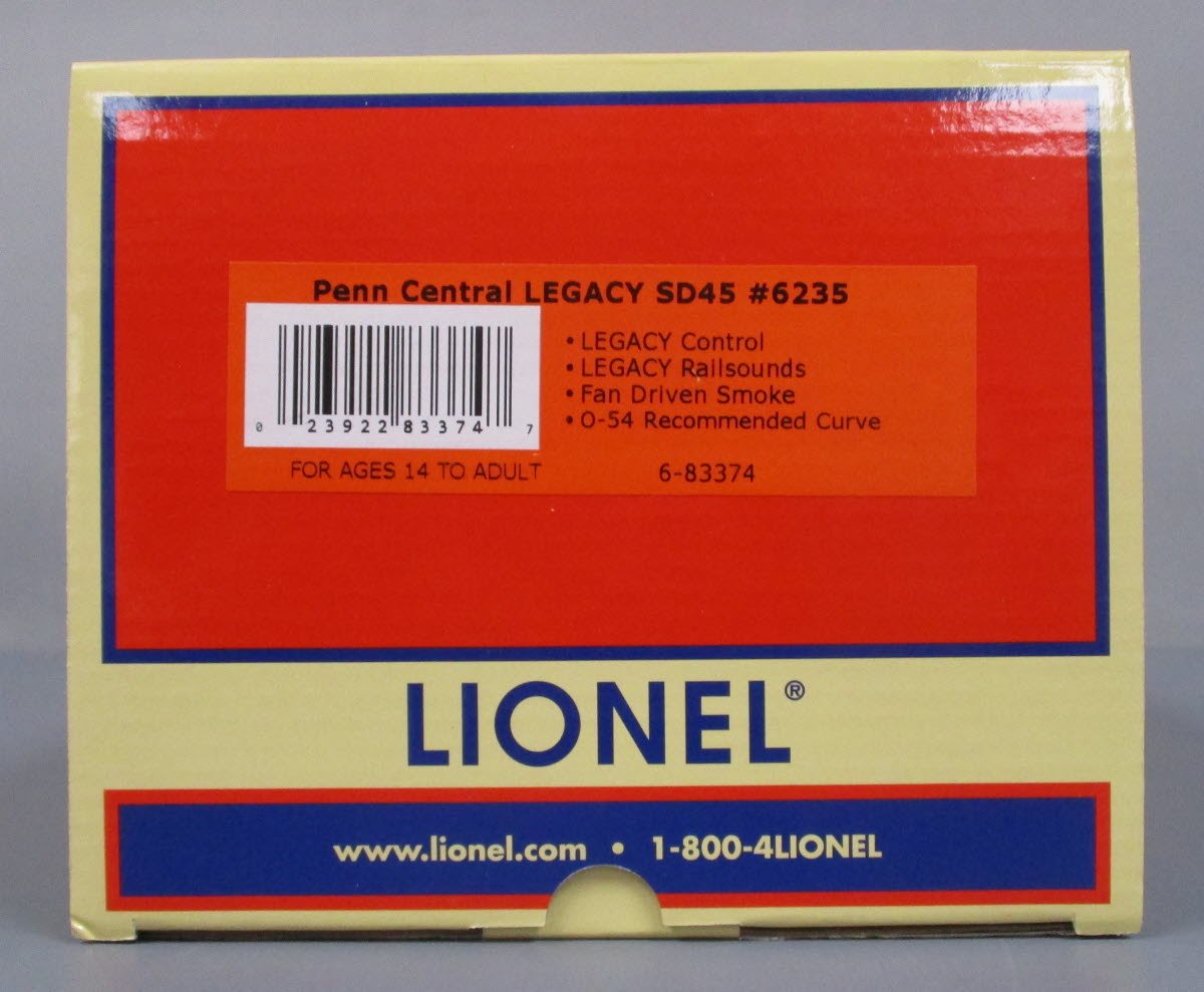Lionel 6-83374 O Gauge Penn Central Legacy SD45 Diesel Locomotive #6235