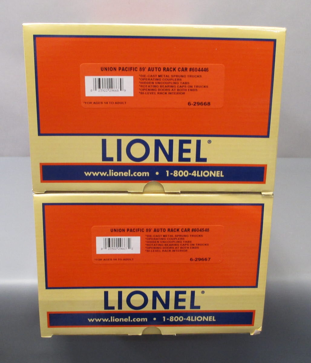 Lionel 6-19394 O UP 89' Autorack Cars (Set of 2)