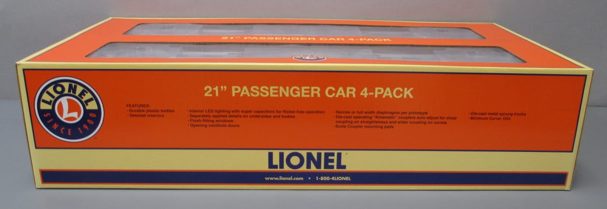 Lionel 6-85015 O Atlantic Coast Line Champion 21 Passenger Cars (Pack of 4)