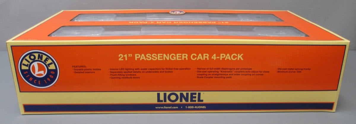 Lionel 6-85015 O Atlantic Coast Line Champion 21 Passenger Cars (Pack of 4)