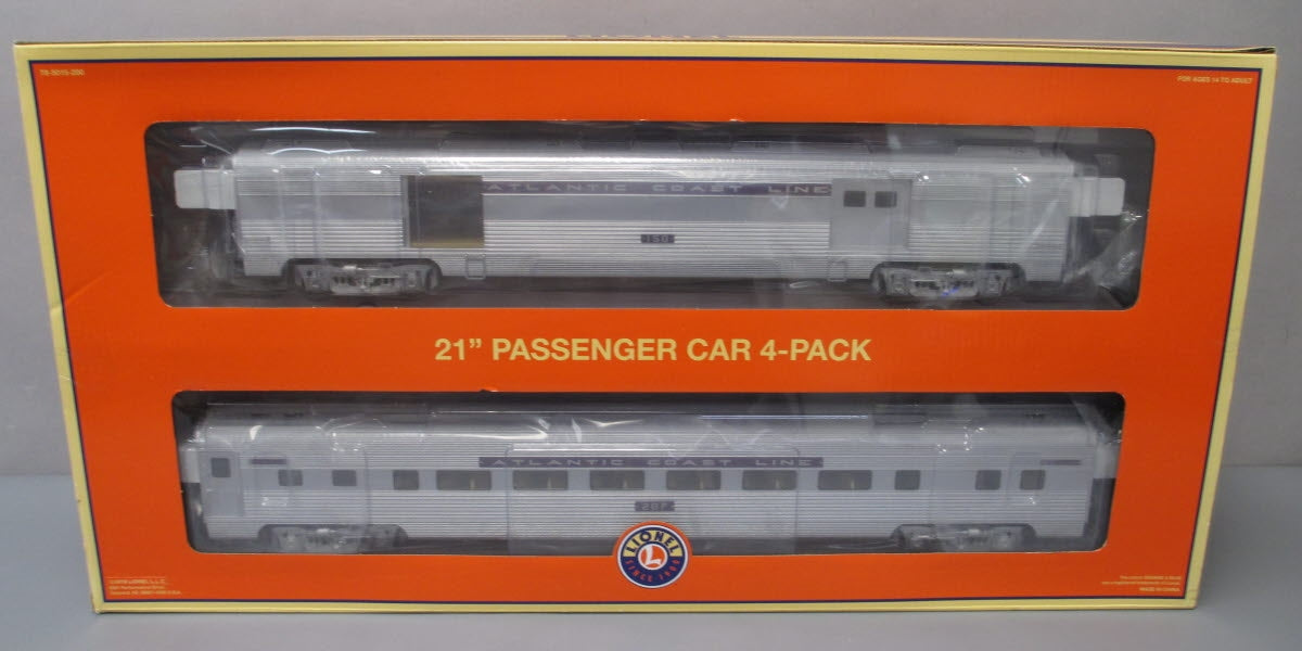 Lionel 6-85015 O Atlantic Coast Line Champion 21 Passenger Cars (Pack of 4)
