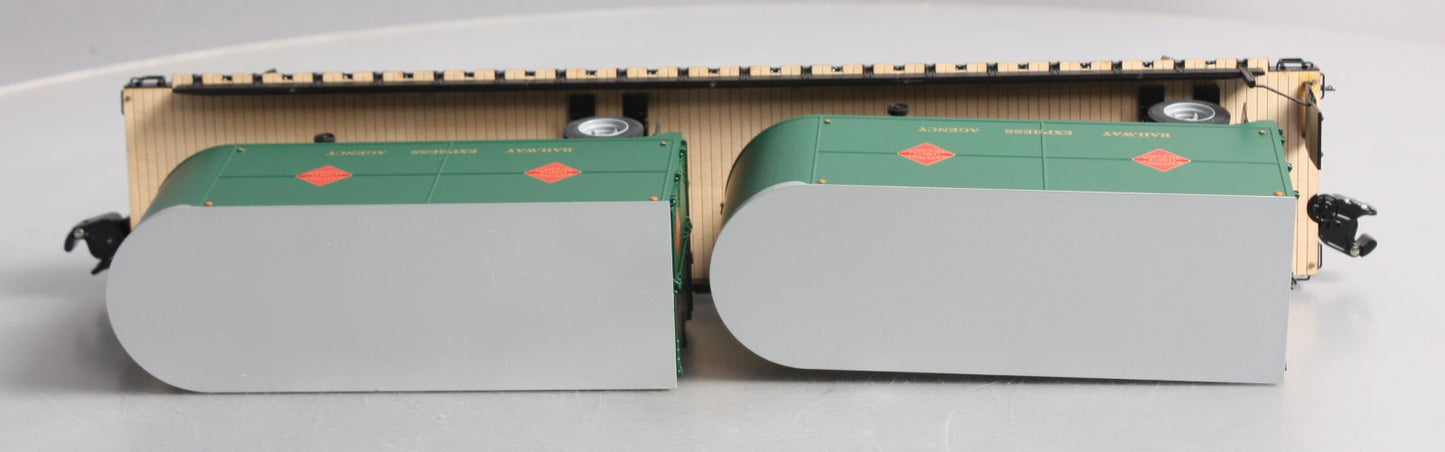Lionel 6-27545 O Gauge Chesapeake & Ohio REA PS-4 Flatcars w/ Trailers