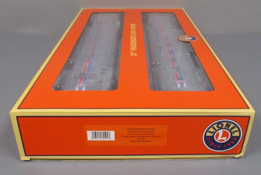 Lionel 6-82595 O Gauge Amtrak 21" Passenger Car (Pack of 2)