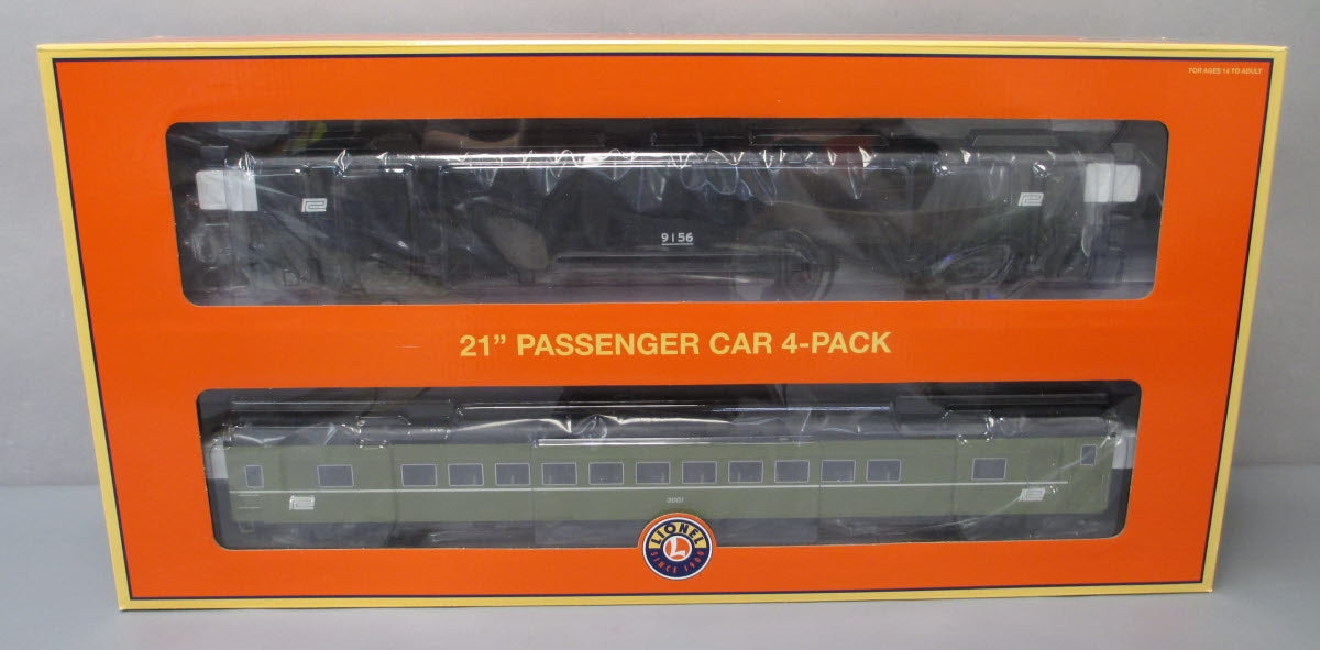 Lionel 6-83027 O Penn Central 21" Passenger Car Set (Set of 4)