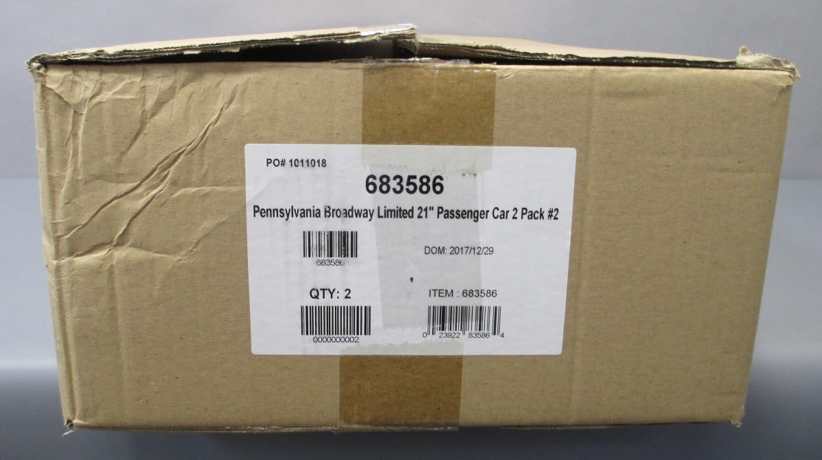 Lionel 6-83586 O Pennsylvania Broadway Limited 21' Passenger Cars (Pack of 2)
