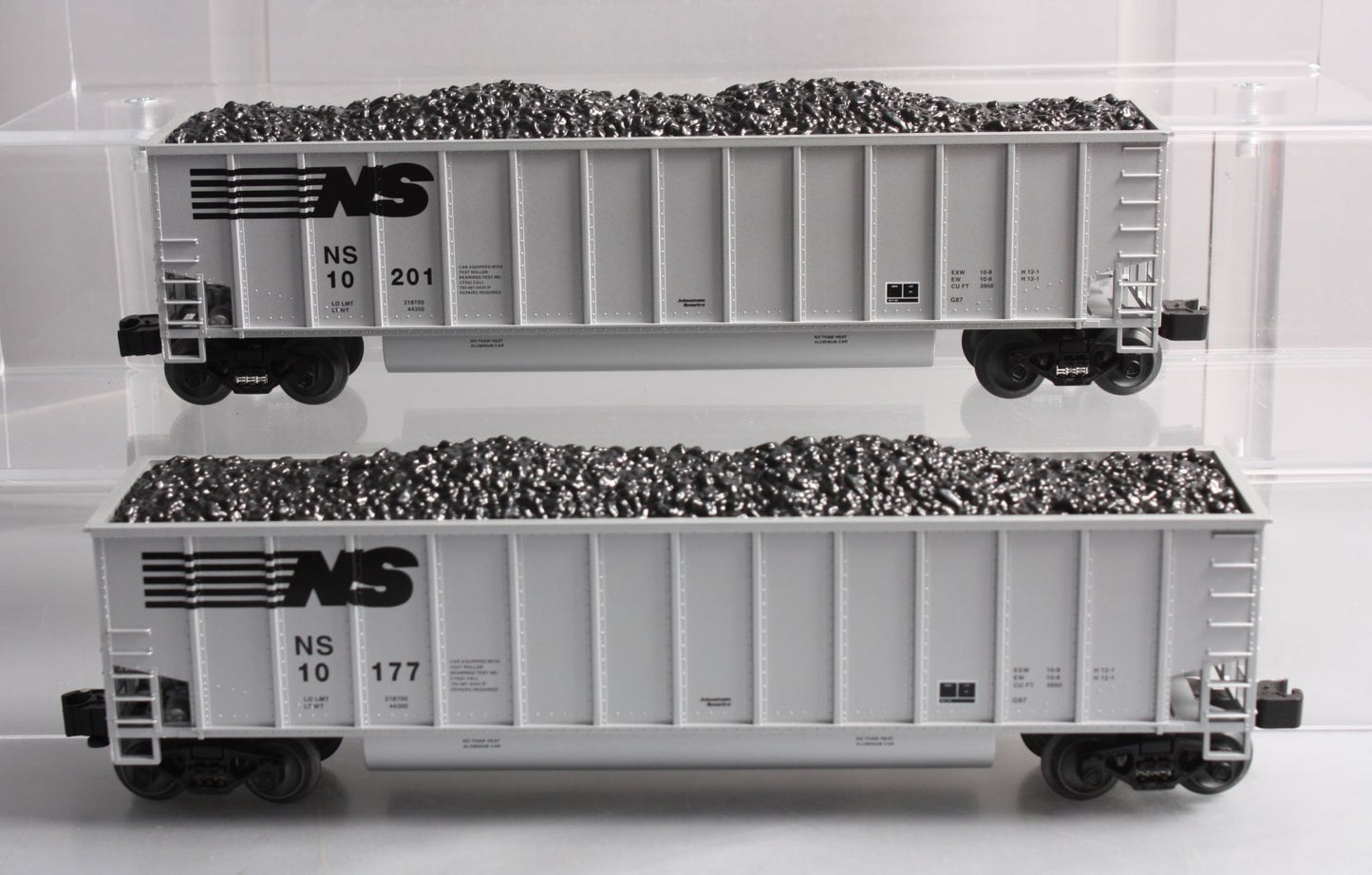 Lionel 6-19374 O Norfolk Southern Coal Gondola w/ Load #10201, 10177 (Pack of 2)