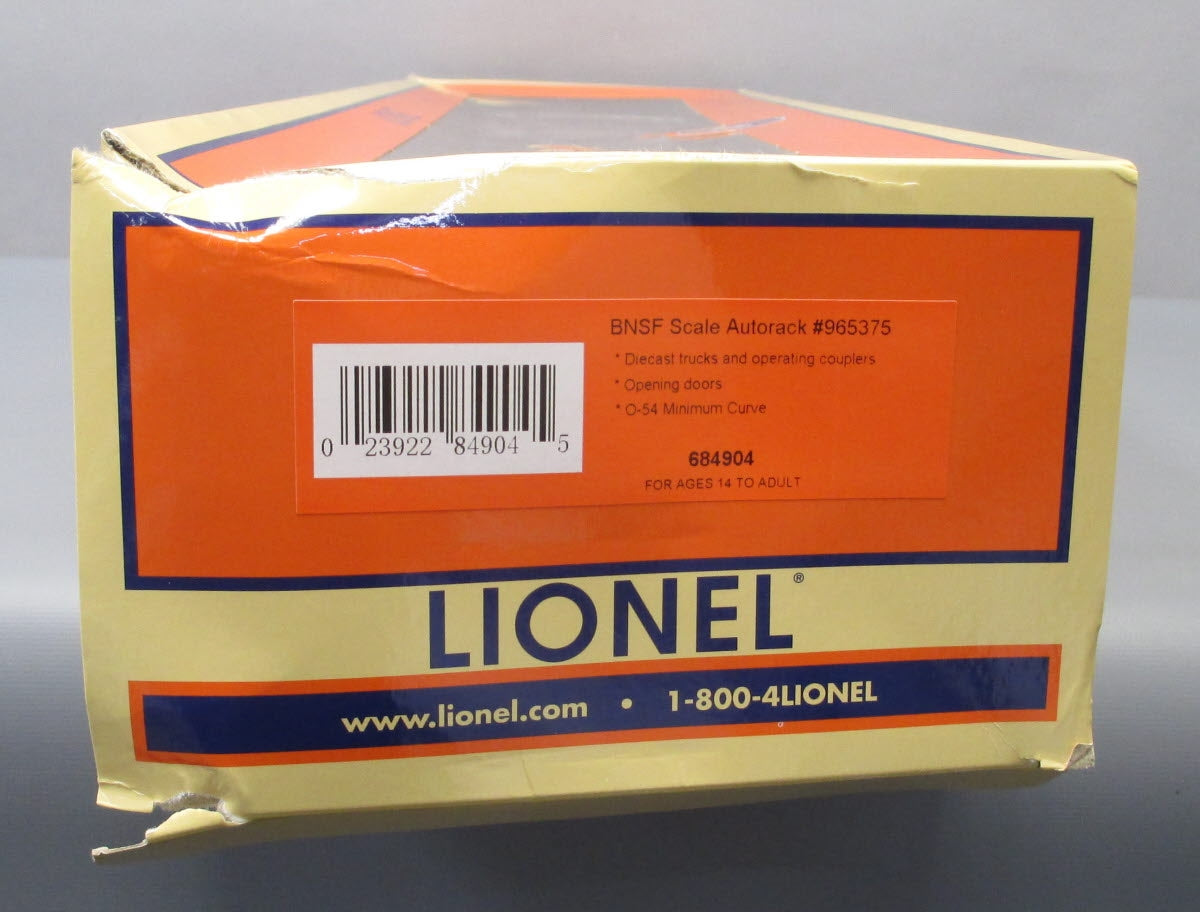 Lionel 6-84904 O Burlington Northern Santa Fe Autorack in Orange #965375