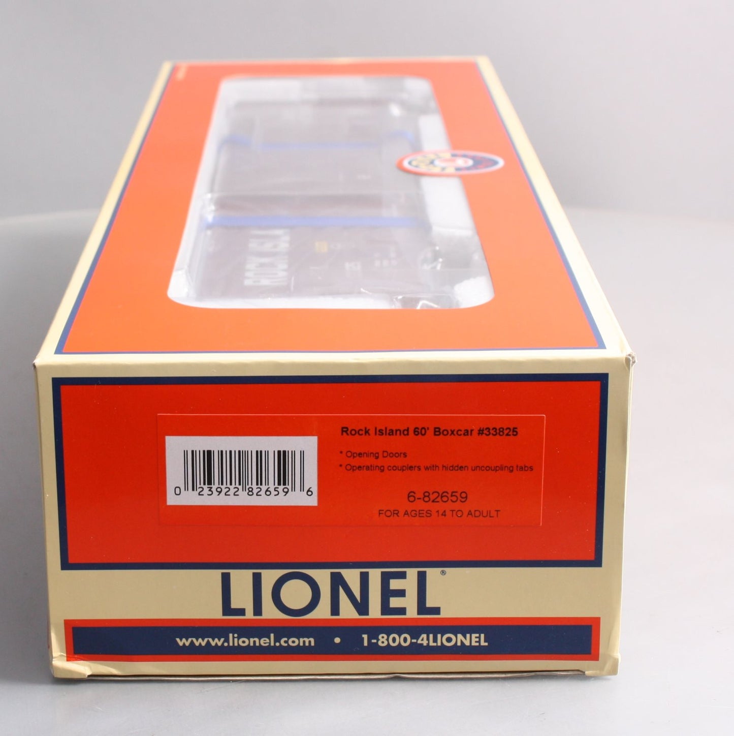 Lionel 6-82659 O Rock Island 60' Single-Door Boxcar 3-Rail Ready to Run #33825