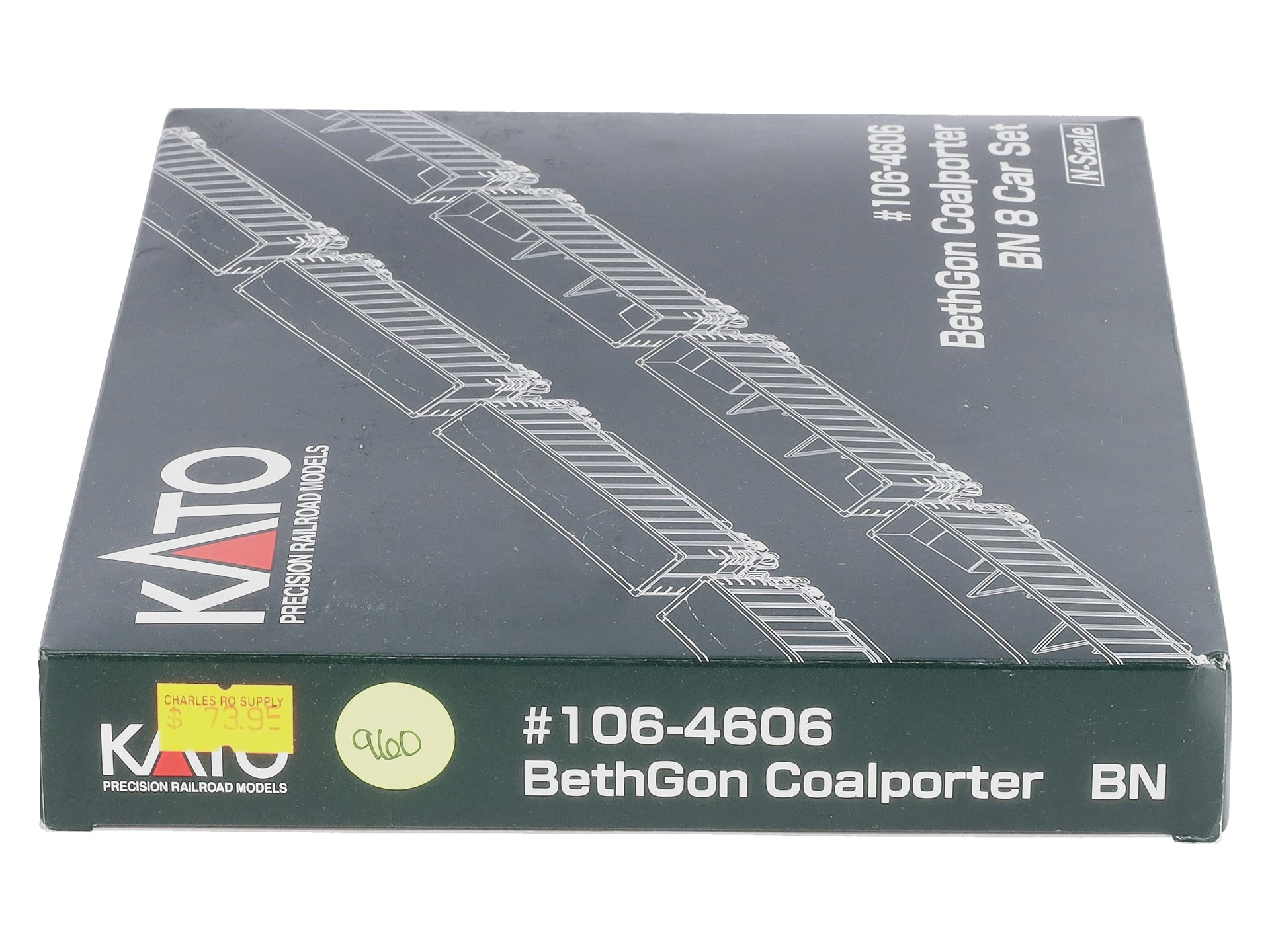 Kato 106-4606 N Scale Burlington Northern BethGon Coalporter (Set of 8)