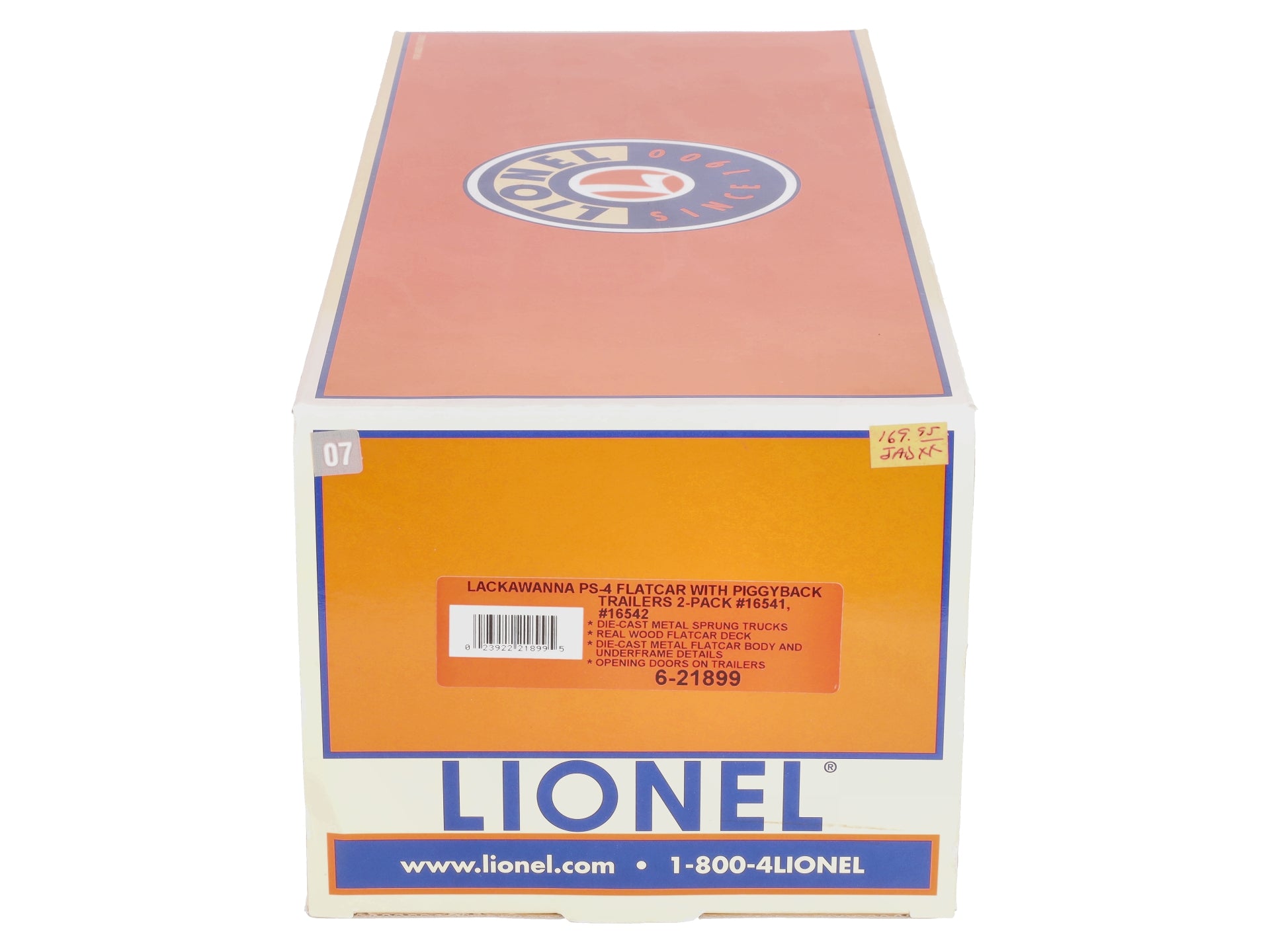 Lionel 6-21899 Lackawanna PS-4 Flatcars with Piggyback Trailers (Set of 2)