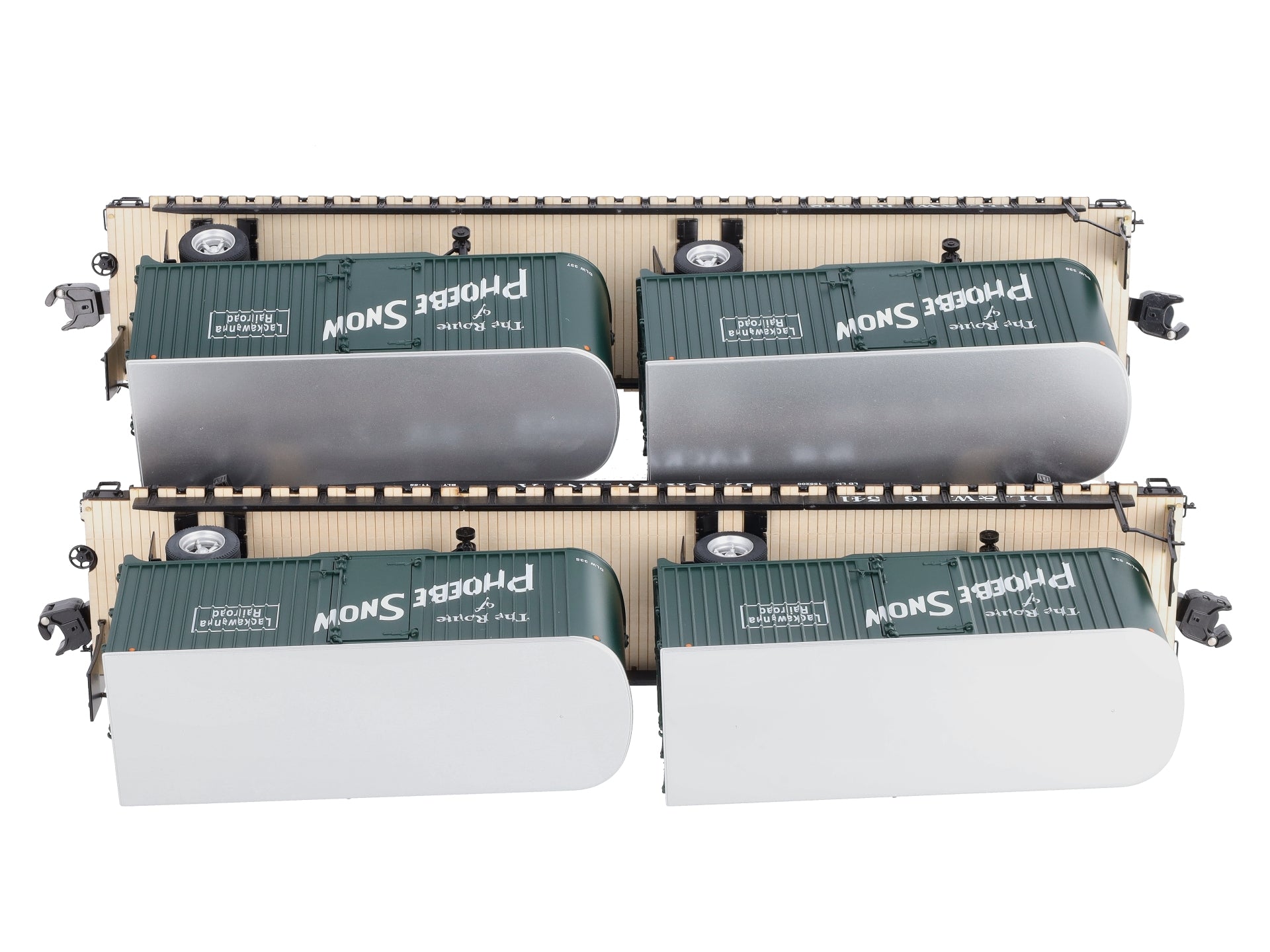 Lionel 6-21899 Lackawanna PS-4 Flatcars with Piggyback Trailers (Set of 2)