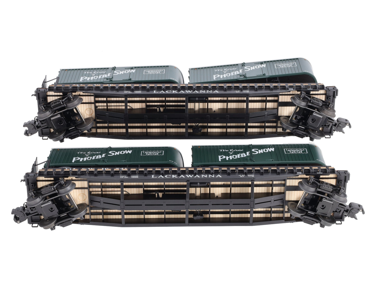 Lionel 6-21899 Lackawanna PS-4 Flatcars with Piggyback Trailers (Set of 2)