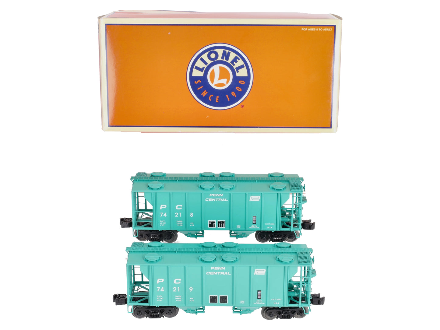 Lionel 6-21918 O Gauge Penn Central PS-2 Hoppers (Set of 2)