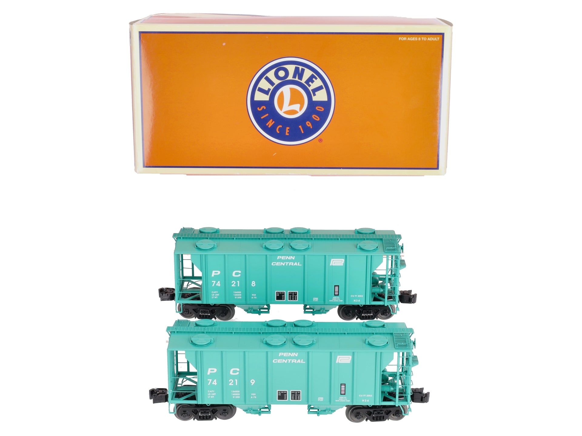 Lionel 6-21918 O Gauge Penn Central PS-2 Hoppers (Set of 2)
