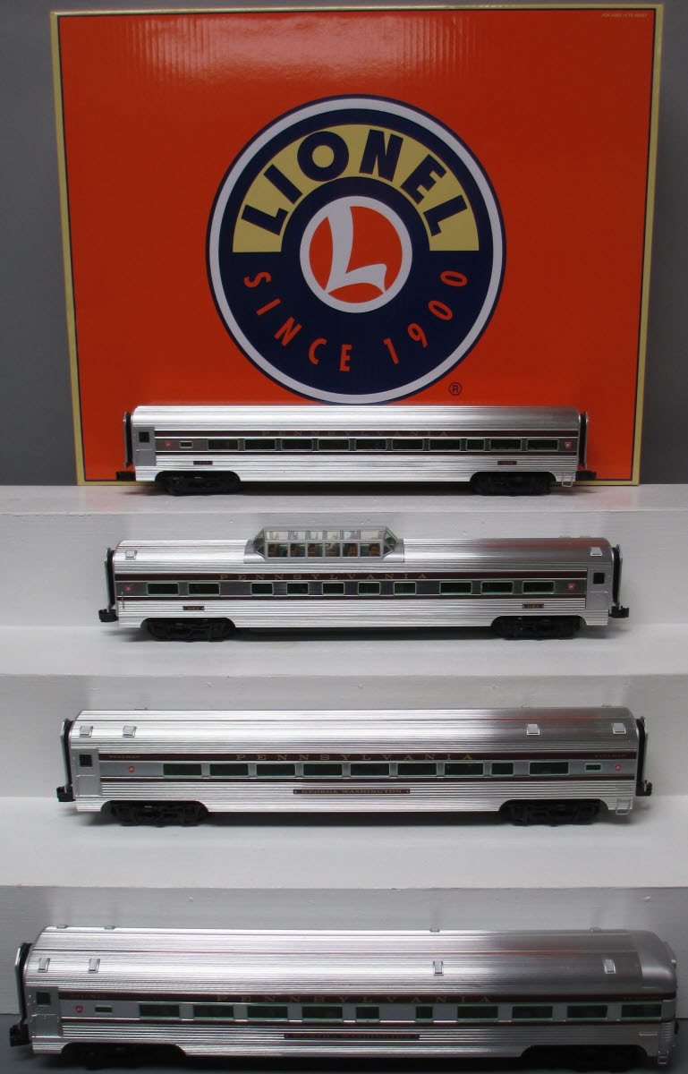 Lionel 6-20000 O Pennsylvania 'The Senator' 18” Aluminum Cars Set w/Fluted (4)