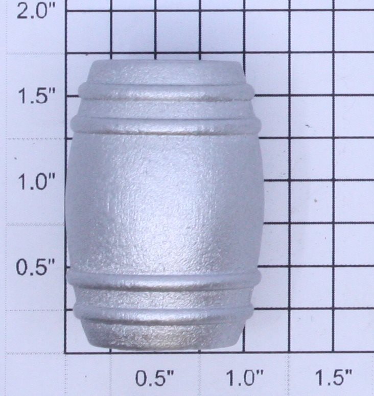 Acme 822-2130 Silver Painted Wooden Pickle Barrel