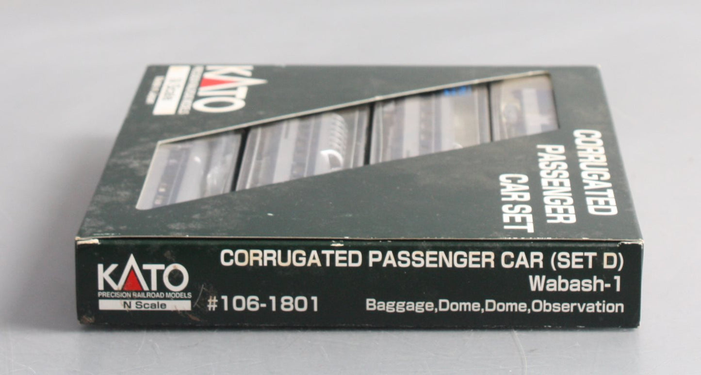 Kato 106-1801 N Scale Wabash Corrugated Passenger Cars