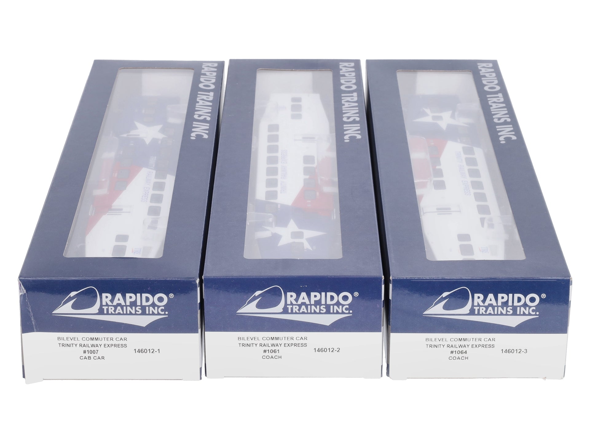 Rapido Trains 146012 HO TRE Bi-Level Commuter Coach Car Set #1 (Pack of 3)