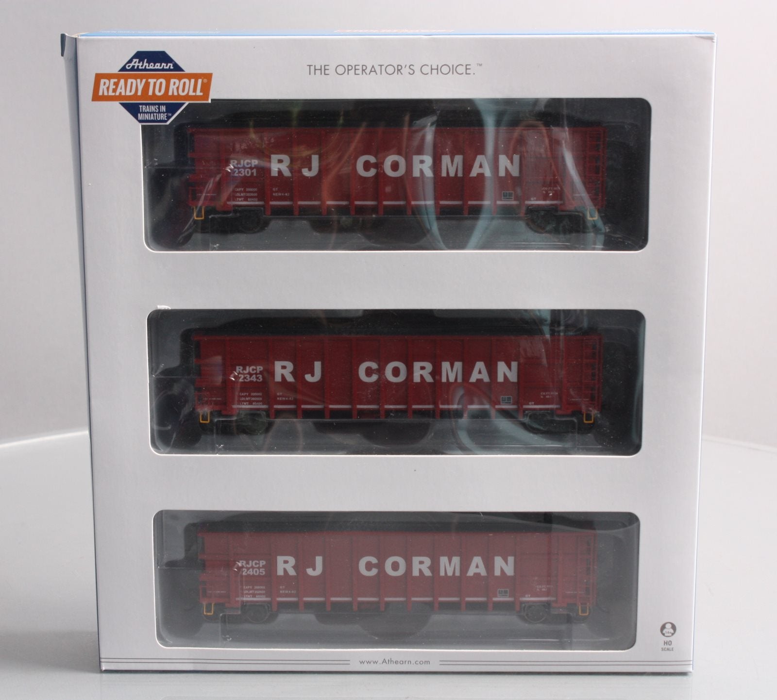 Athearn 16486 HO RJ Corman Ready-to-Run Thrall High Side Gondola #3 (Pack of 3)