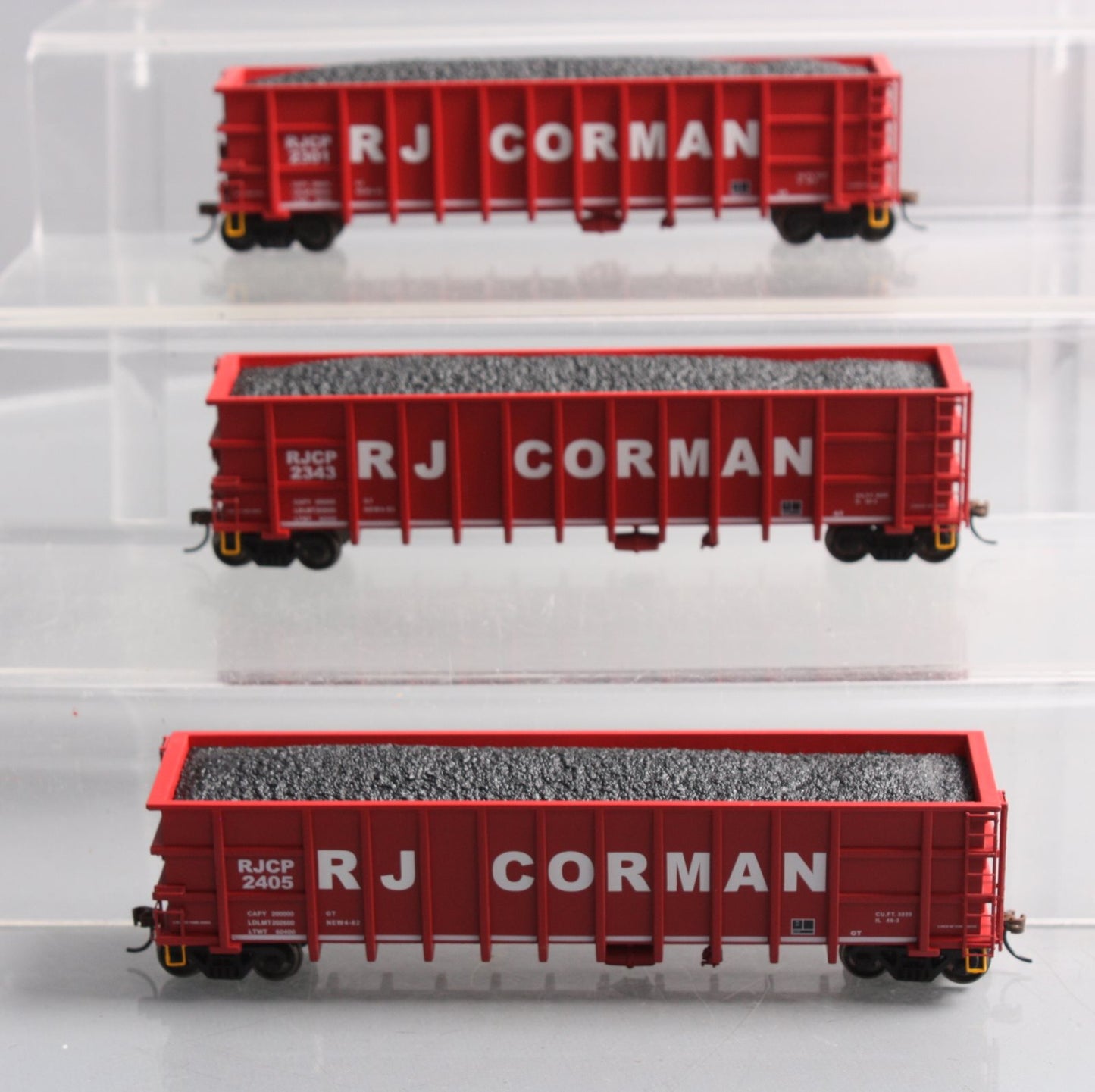 Athearn 16486 HO RJ Corman Ready-to-Run Thrall High Side Gondola #3 (Pack of 3)