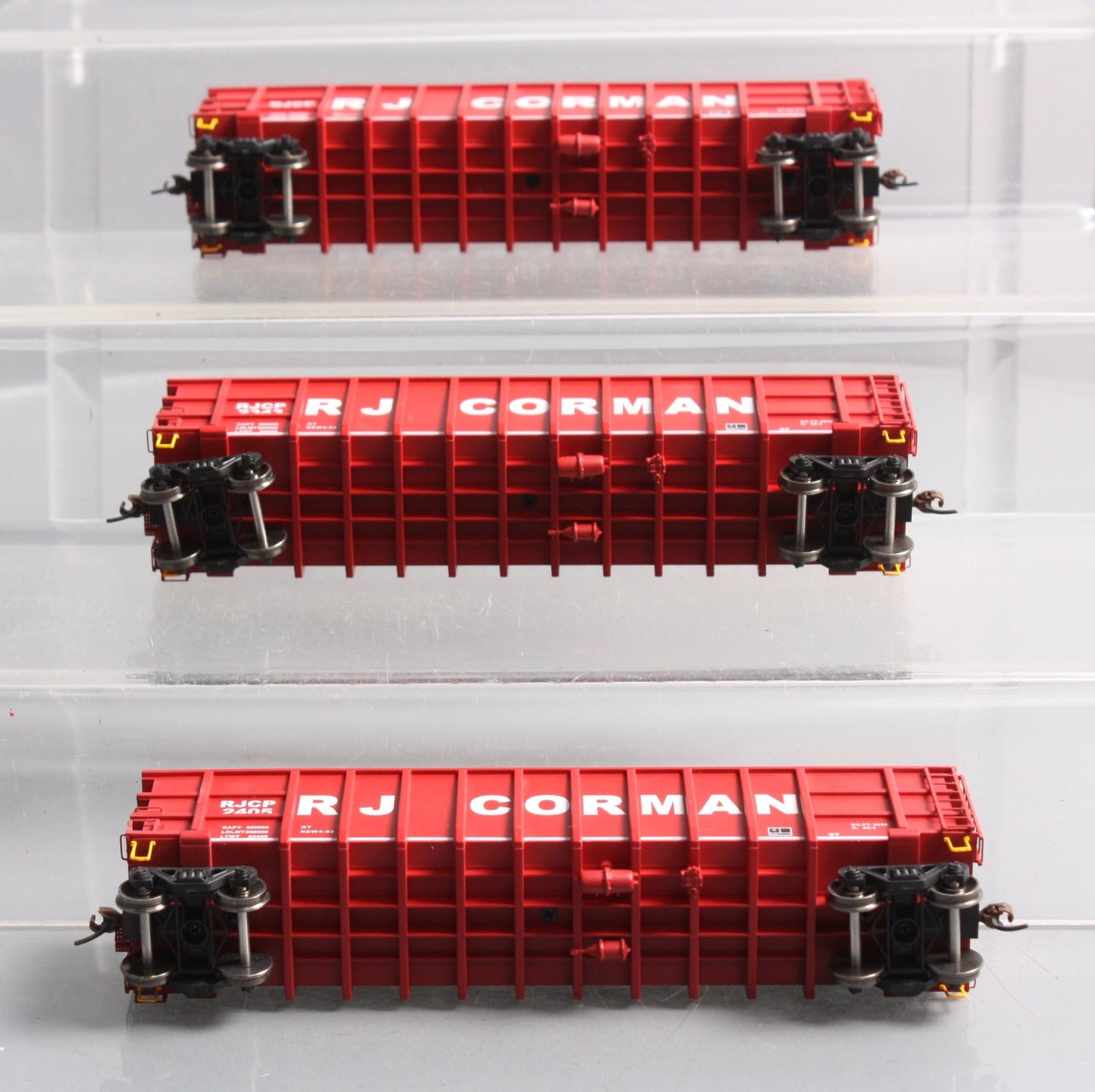 Athearn 16486 HO RJ Corman Ready-to-Run Thrall High Side Gondola #3 (Pack of 3)