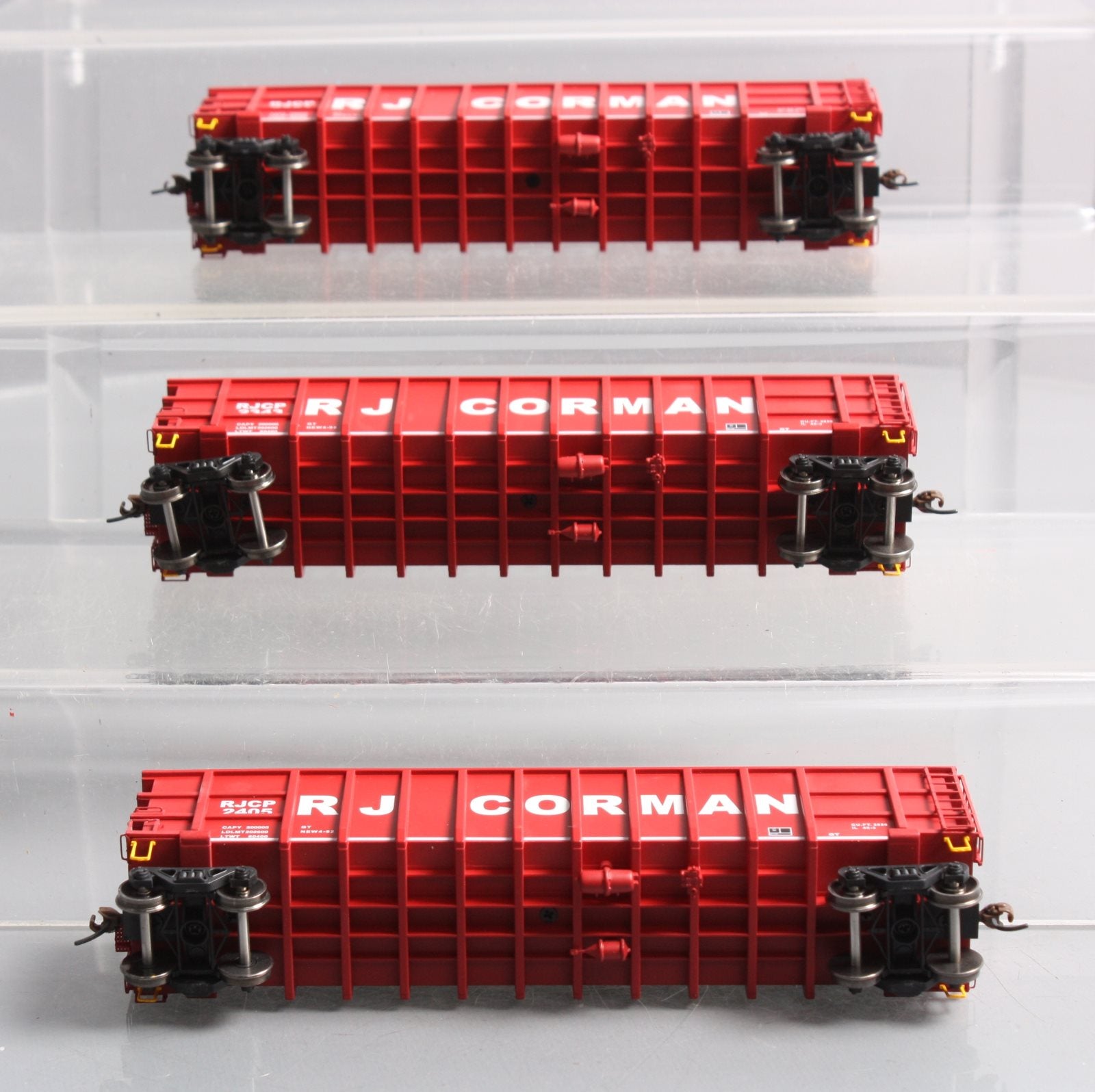 Athearn 16486 HO RJ Corman Ready-to-Run Thrall High Side Gondola #3 (Pack of 3)