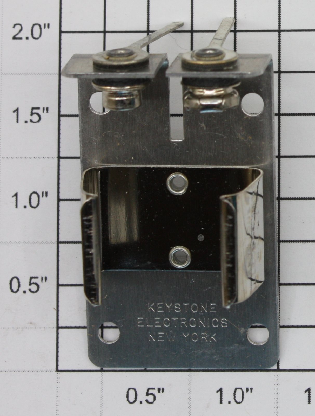 Keystone Model Works 5344-1291 9-Volt "Snap-In" Battery Holder w/ PC Lugs
