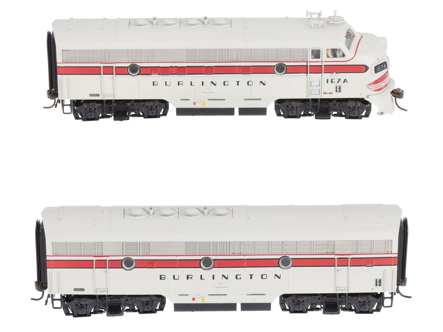 Broadway Limited 406 HO CB&Q F7A/F7B Diesel Locomotives w/ DCC & SND