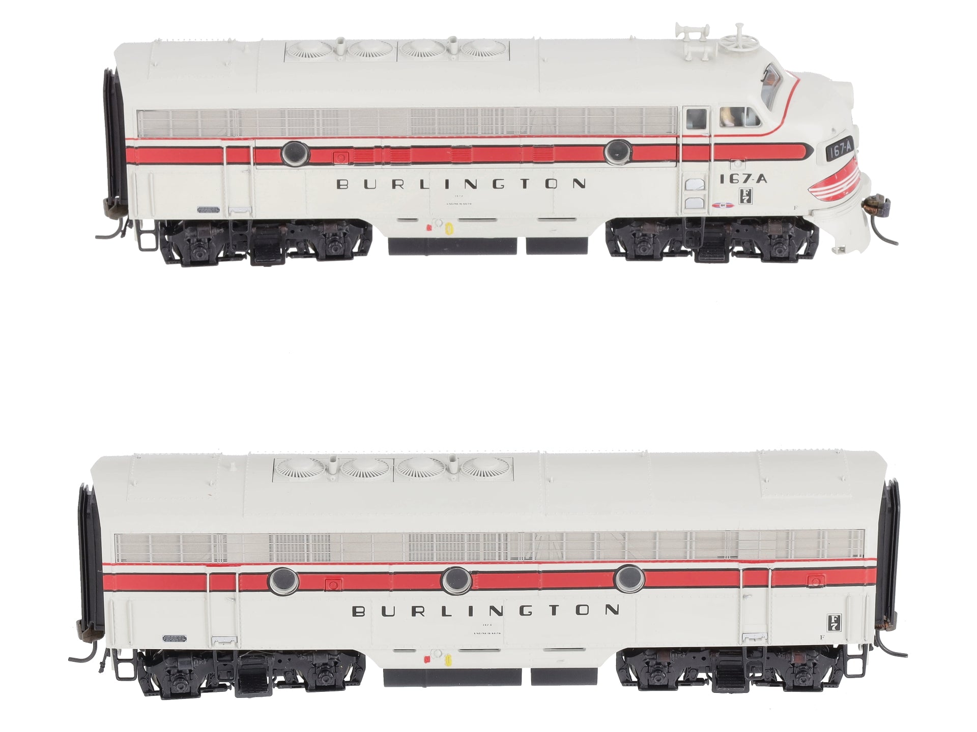 Broadway Limited 406 HO CB&Q F7A/F7B Diesel Locomotives w/ DCC & SND