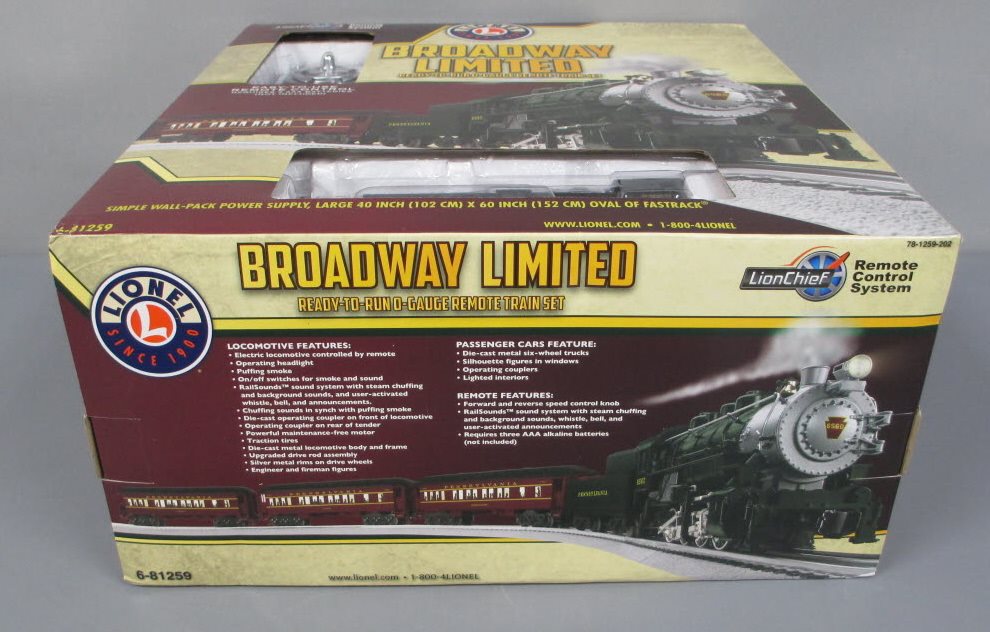 Lionel 6-81259 Pennsylvania Broadway Limited LionChief Steam Train Set