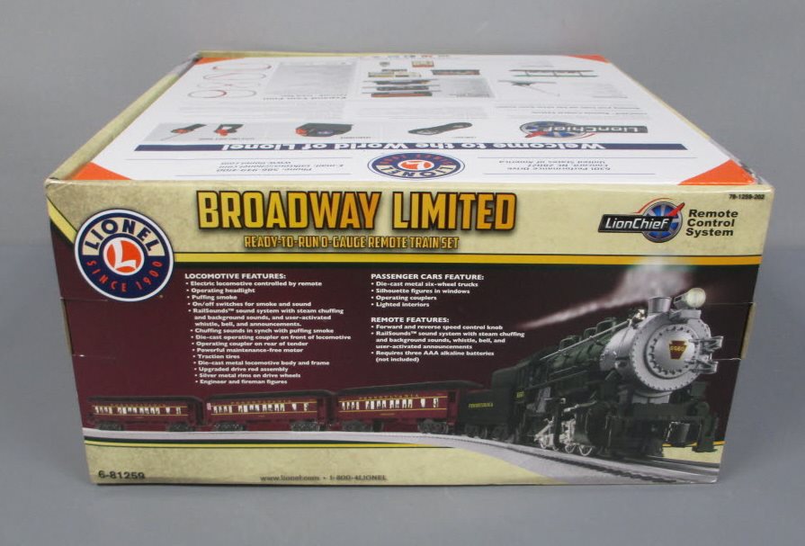 Lionel 6-81259 Pennsylvania Broadway Limited LionChief Steam Train Set