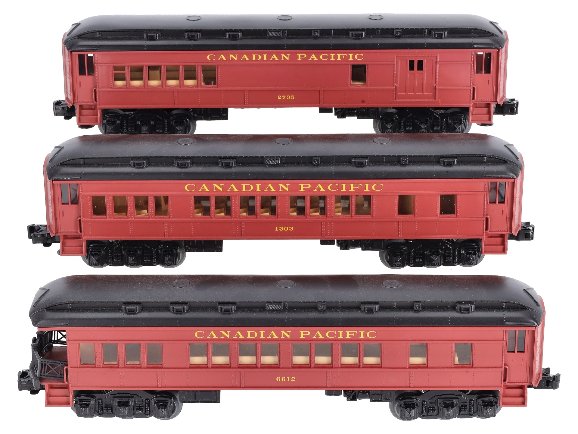 Lionel 6-81744 O CP Baby Madison Combo, Coach, Observation Cars (Set of 3)