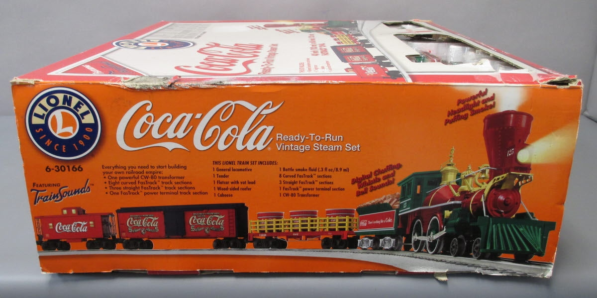 Lionel 6-30166 O Gauge Coca-Cola 125th Anniversary Vintage Steam Train Set