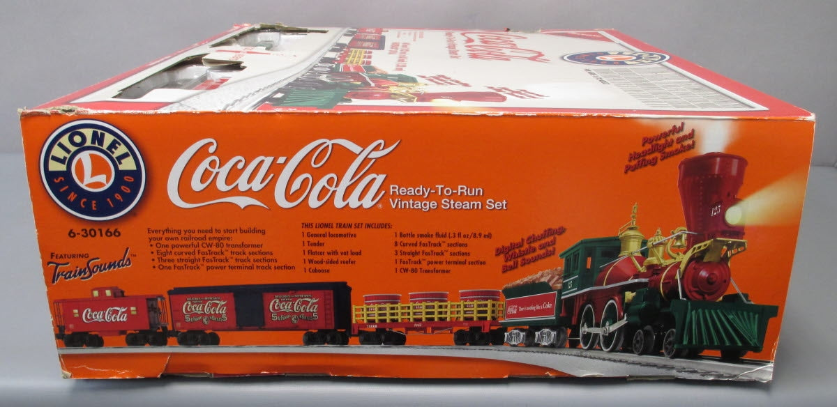Lionel 6-30166 O Gauge Coca-Cola 125th Anniversary Vintage Steam Train Set