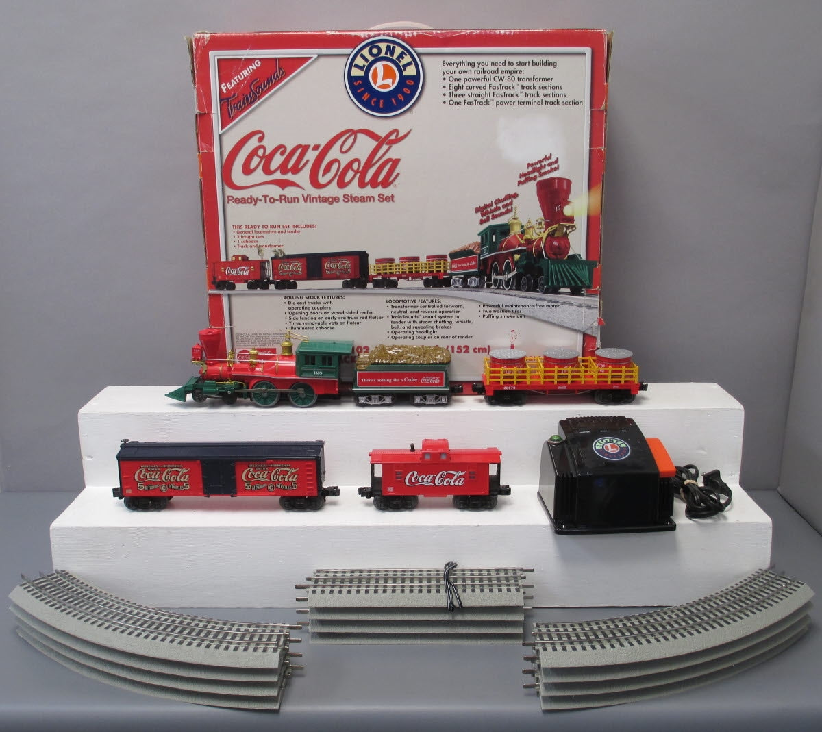 Lionel 6-30166 O Gauge Coca-Cola 125th Anniversary Vintage Steam Train Set