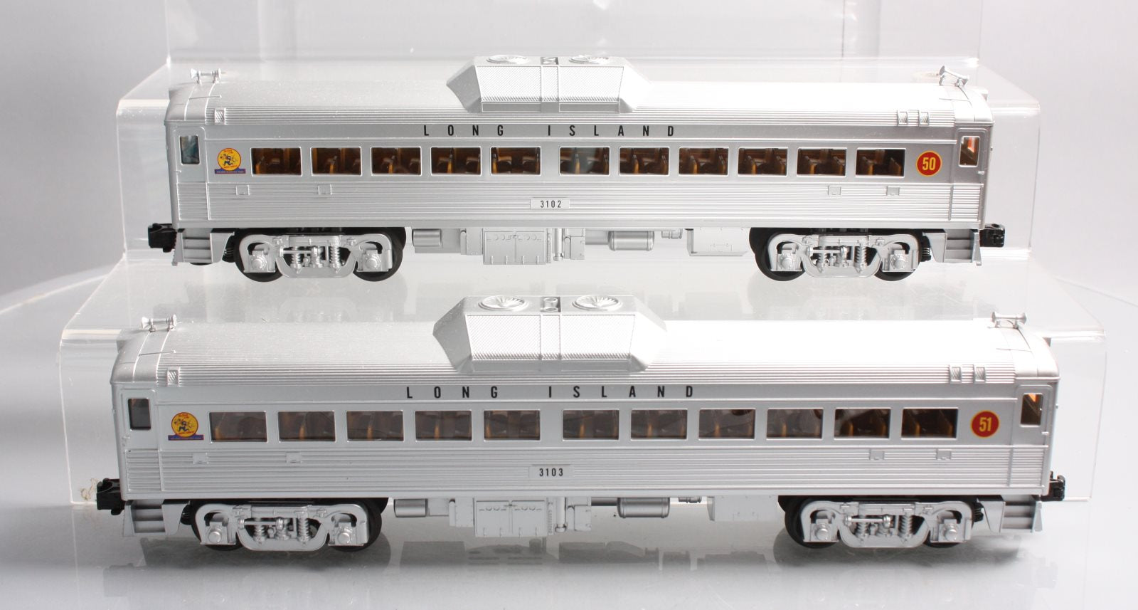 MTH 30-2843-3 O Long Island RDC Budd Car Add-On Set (Set of 2)