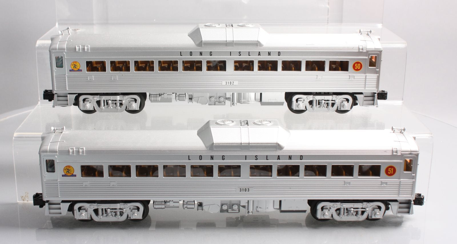 MTH 30-2843-3 O Long Island RDC Budd Car Add-On Set (Set of 2)