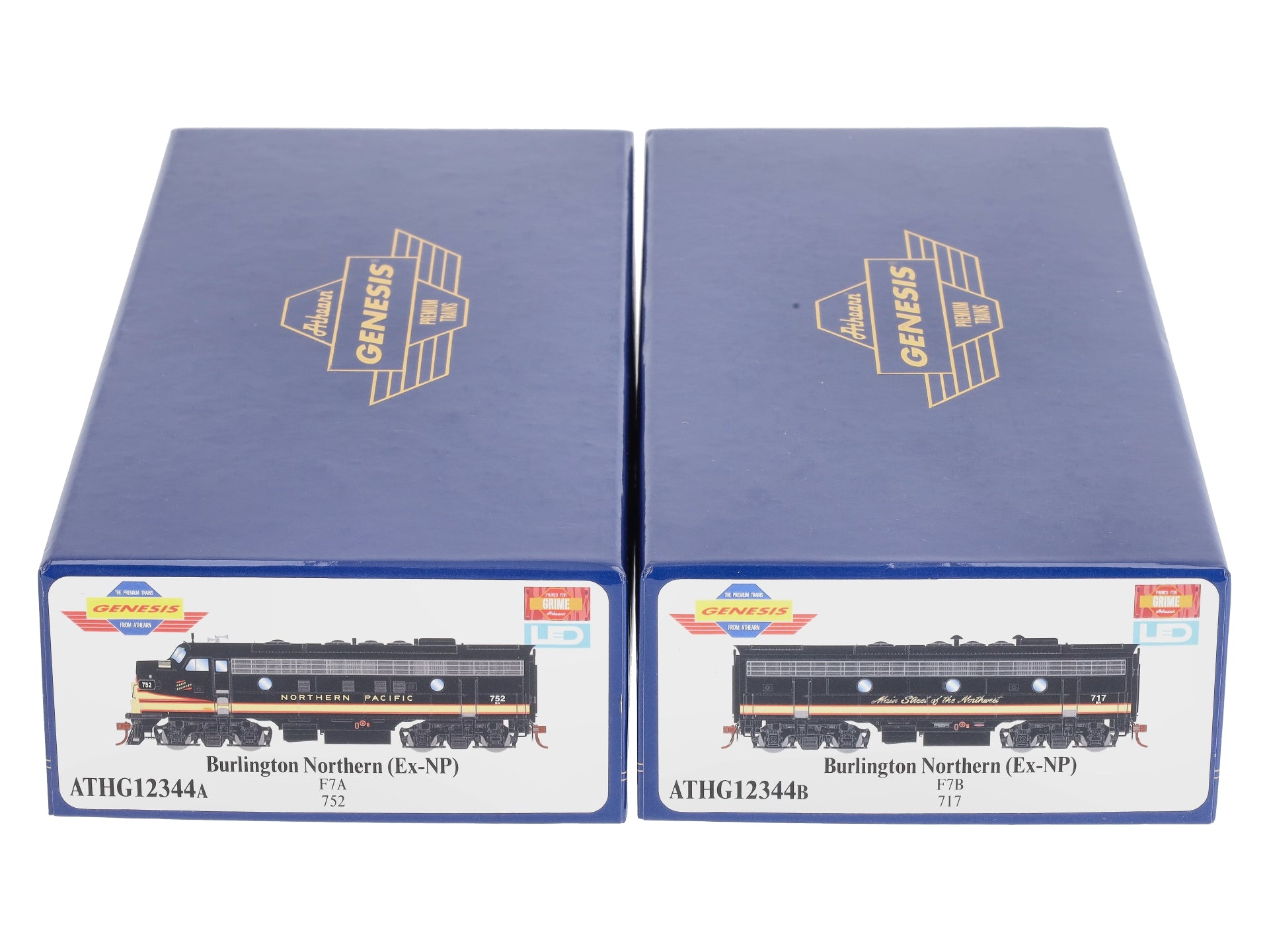 Athearn G12344 HO Burlington Northern (exNP) F7 AB Diesel Locomotives #752/717